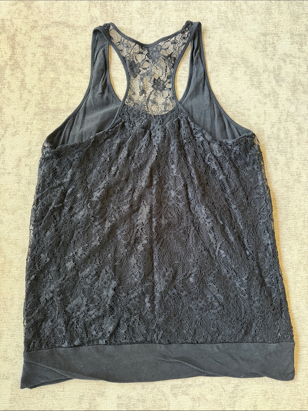 Express Black Lace Racerback Tank - Picture 2 of 2